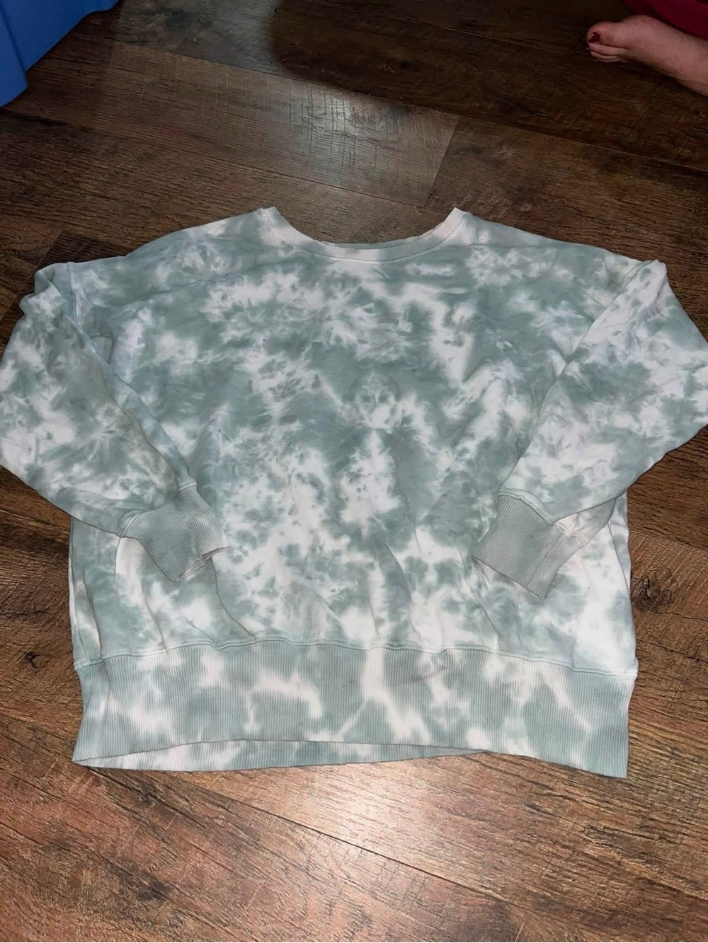 Tie-Dye Crewneck Sweatshirt - Sage and White